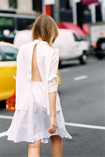 Le-Fashion-Blog-Kristina-Bazan-Kayture-Street-Style-Backwards-Button-Down-Shirt-Transparent-Plastic-Hermes-Bag-White-Skirt-Via-Vanessa-Jackman