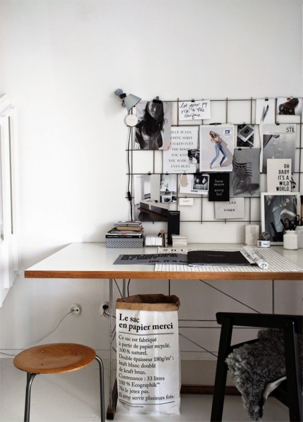 Scandinavian-home-office.-Le-Sac-en-Papier-paper-bag.-from-Stilinspiration